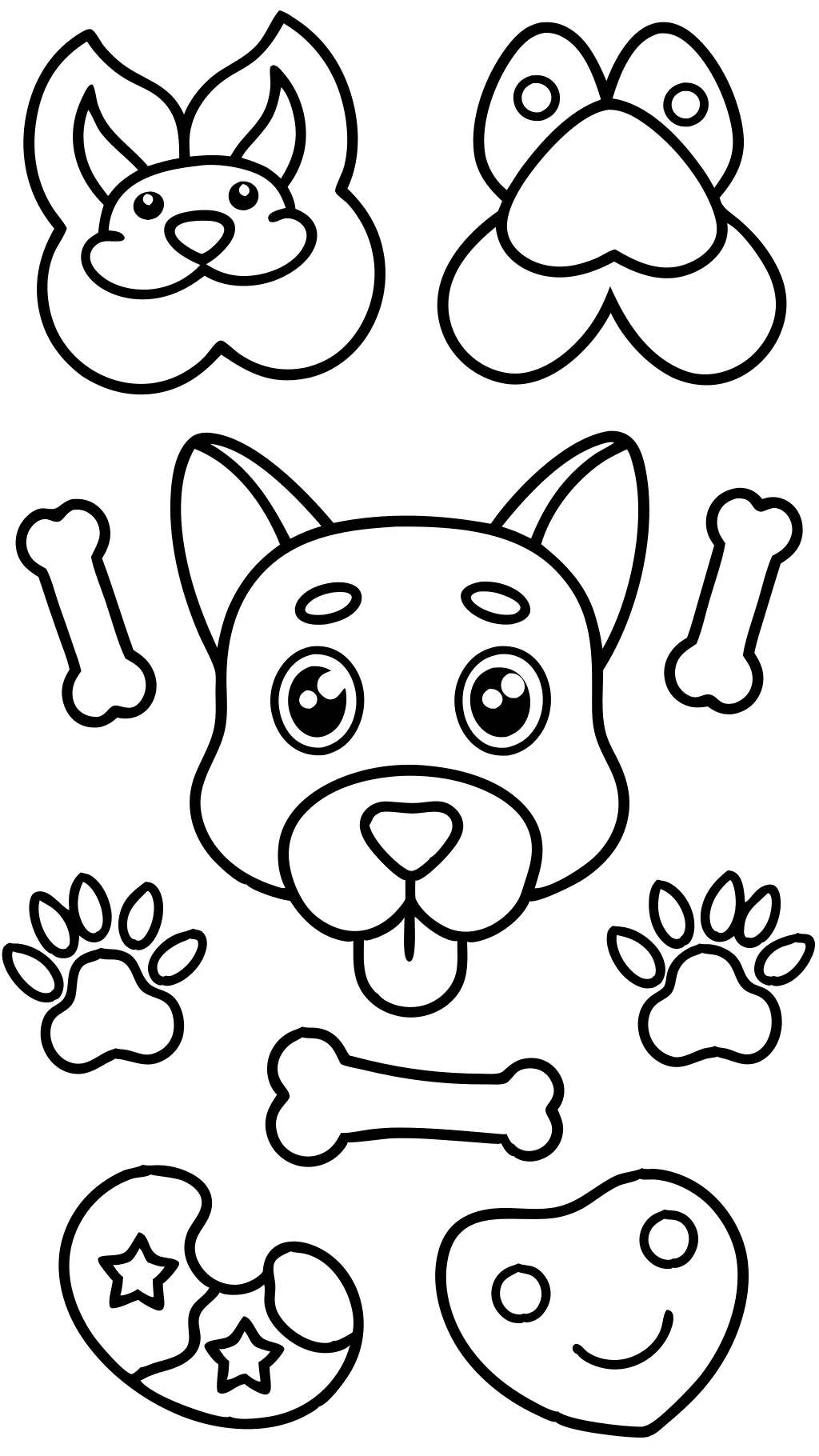 coloring pages of dog bones